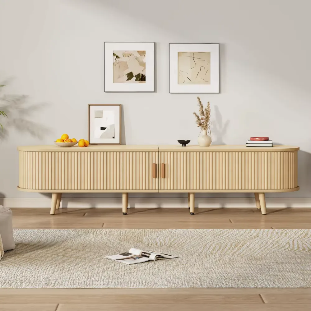 Meuble TV 175 cm bois de noyer clair — view 16