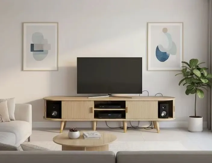 Meuble TV 175 cm finition chêne — view 3